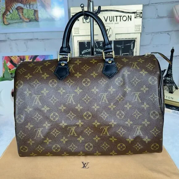 Louis Vuitton Speedy 35 Vintage Custom dyed leather CUTE - Picture 3 of 16